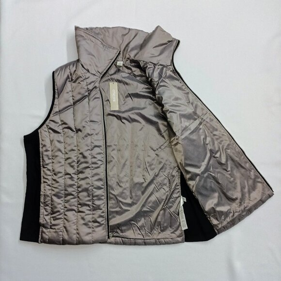 CHICO'S ZENERGY Silver Puff Vest. Plus Size 3X - Picture 3 of 7